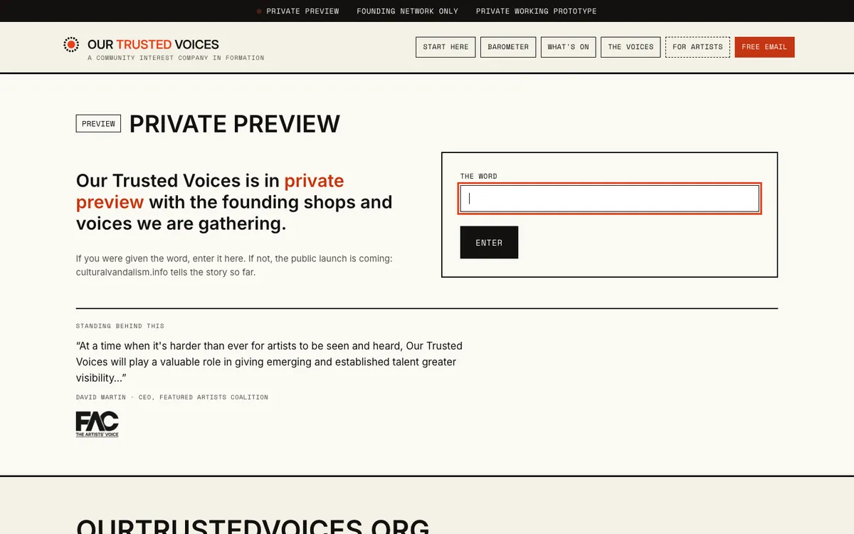 ourtrustedvoices.org